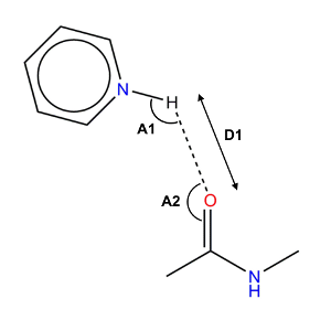 Charged pyridine to amide contact query.